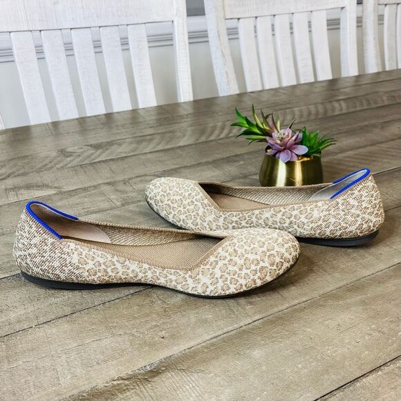 Rothy's Leopard Print Flats with Blue Accents - Picture 5 of 8